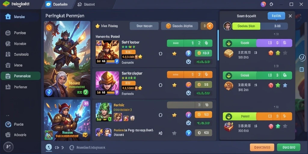 Tangkapan layar menu yang menunjukkan berbagai mode permainan.